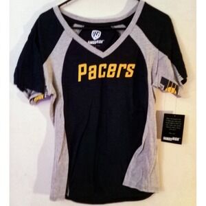 NEW Hands High Women's NBA V Neck Tee - Indiana‎ Pacers, Large